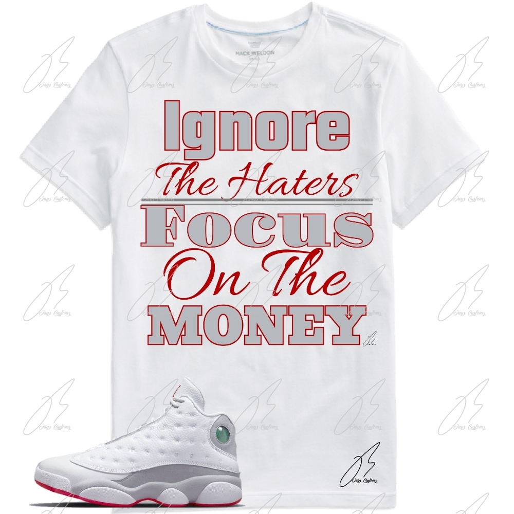Jordan 13 Wolf Grey Matching Shirt,Ignore Haters,Unisex Graphic Tee,Best Gift